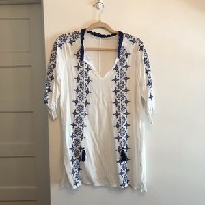 Navy and White Coverup